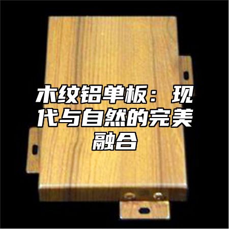 木纹铝单板：现代与自然的完美融合