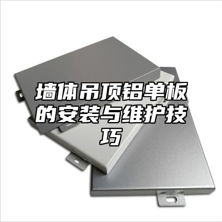 墙体吊顶铝单板的安装与维护技巧