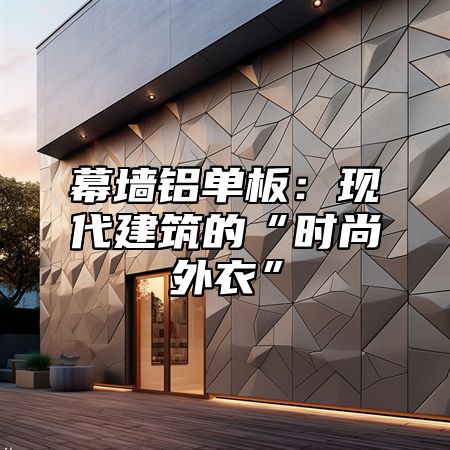 幕墙铝单板：现代建筑的“时尚外衣”
