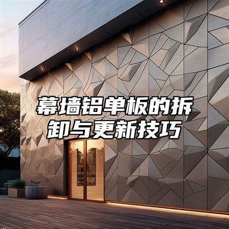 幕墙铝单板的拆卸与更新技巧