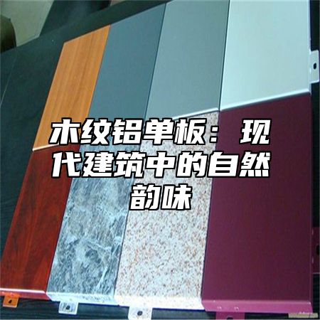 木纹铝单板：现代建筑中的自然韵味