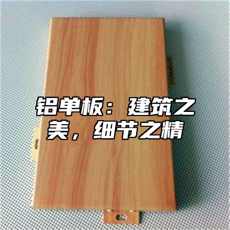 铝单板：建筑之美，细节之精