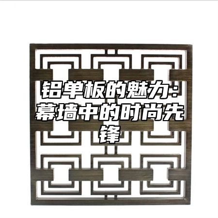 铝单板的魅力：幕墙中的时尚先锋