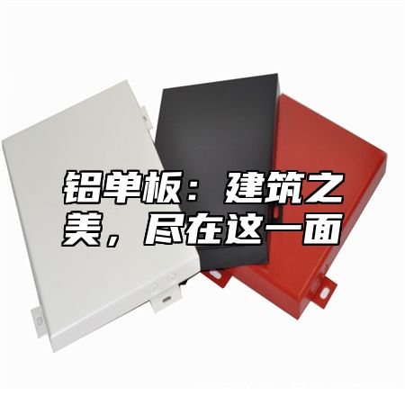 铝单板：建筑之美，尽在这一面