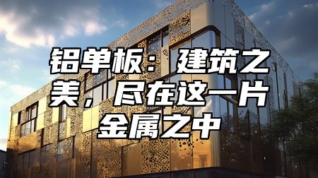 铝单板：建筑之美，尽在这一片金属之中