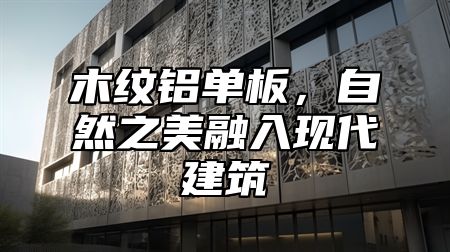 木纹铝单板，自然之美融入现代建筑