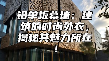 铝单板幕墙：建筑的时尚外衣，揭秘其魅力所在！